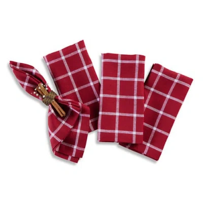 Solino Home Linen Dinner Napkins In Red