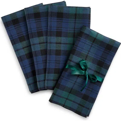 Solino Home Linen Dinner Napkins Set Of 4, 20 X 20 Inch For Dining Table, Holiday And Everyday Table In Multi