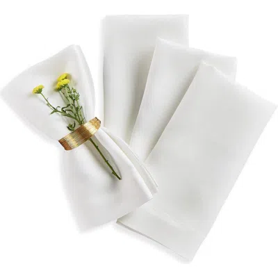 Solino Home Linen Dinner Napkins In White