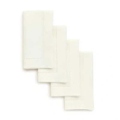 Solino Home Linen Dinner Napkins In White