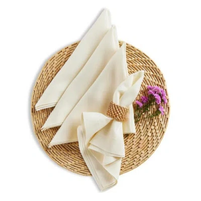 Solino Home Linen Dinner Napkins In White