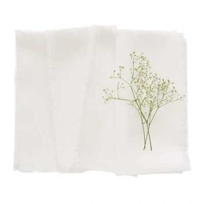 Solino Home Linen Dinner Napkins In White