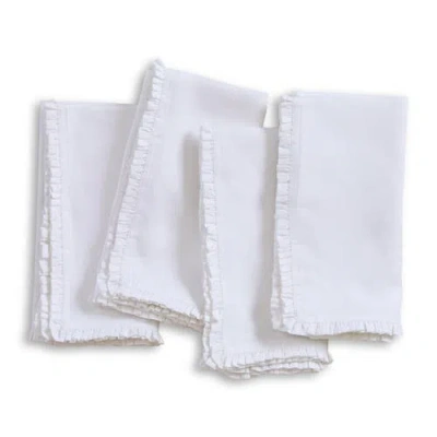 Solino Home Linen Dinner Napkins In White