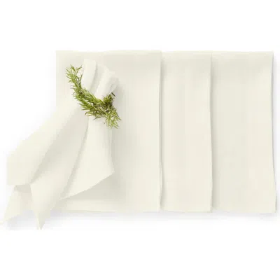 Solino Home Linen Dinner Napkins In White