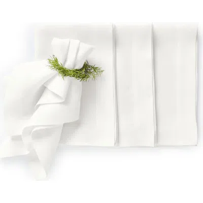 Solino Home Linen Dinner Napkins In White