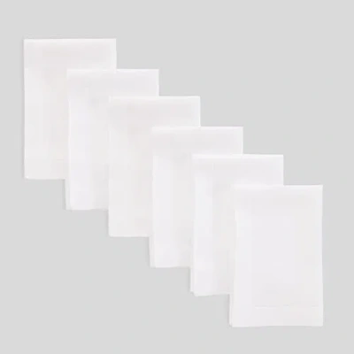 Solino Home Linen Dinner Napkins In White