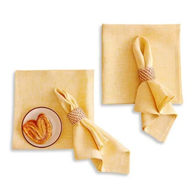 Solino Home Linen Dinner Napkins In Yellow