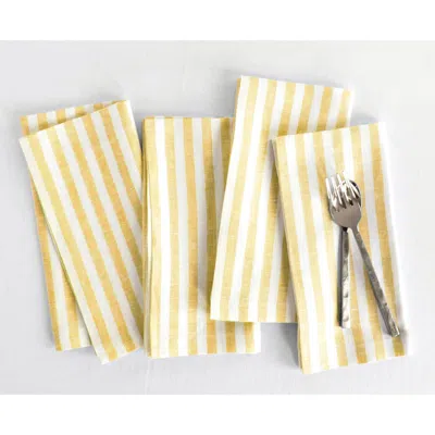 Solino Home Linen Dinner Napkins In Yellow