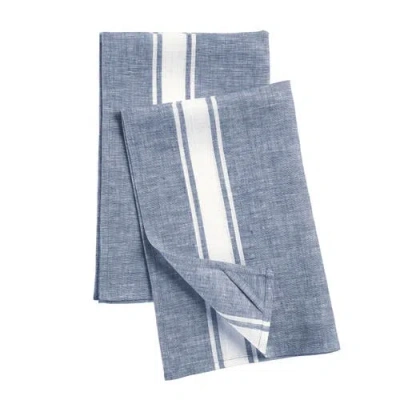 Solino Home Linen Kitchen Towels In Blue