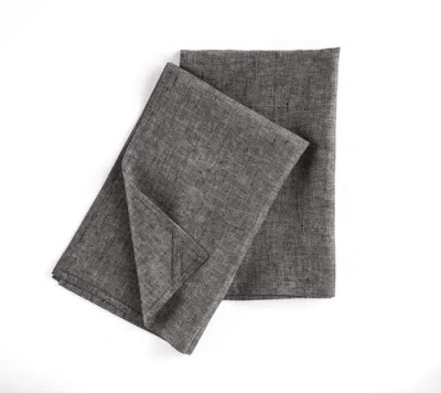 Solino Home Linen Kitchen Towels In Gray