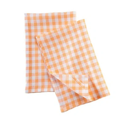 Solino Home Linen Kitchen Towels In Orange