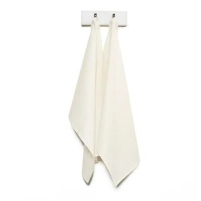 Solino Home Linen Kitchen Towels Set Of 2, 17 X 26" In Ivory