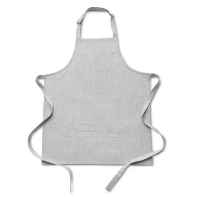 Solino Home Linen Linen Apron In Gray