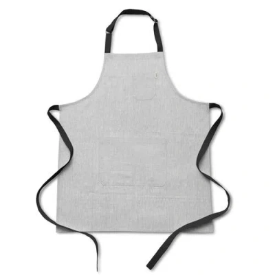 Solino Home Linen Linen Apron In Gray
