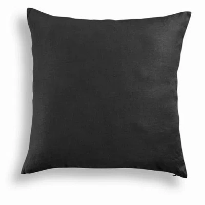 Solino Home Linen Pillow Cover In Black