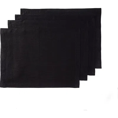 Solino Home Linen Placemats In Black