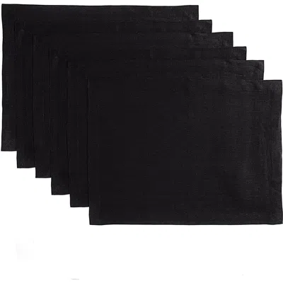 Solino Home Linen Placemats In Black