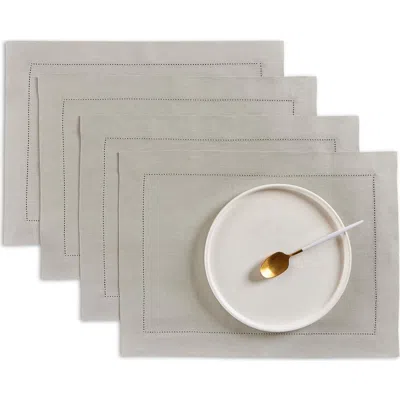 Solino Home Linen Placemats In Gray