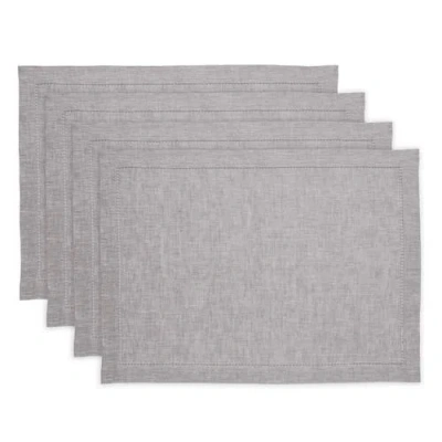 Solino Home Linen Placemats In Gray