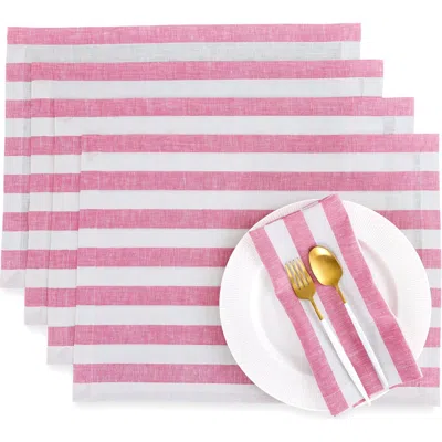 Solino Home Linen Placemats In Pink