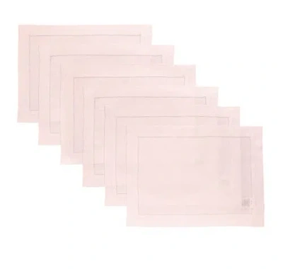 Solino Home Linen Placemats In Pink