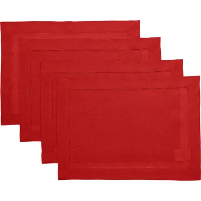 Solino Home Linen Placemats In Red