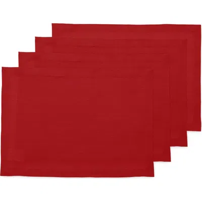 Solino Home Linen Placemats In Red