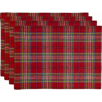 Solino Home Linen Placemats In Red