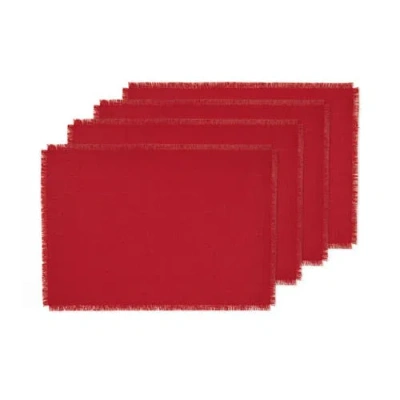 Solino Home Linen Placemats In Red
