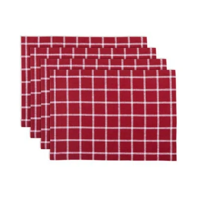 Solino Home Linen Placemats In Red