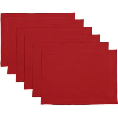 Solino Home Linen Placemats In Red