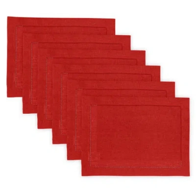 Solino Home Linen Placemats In Red