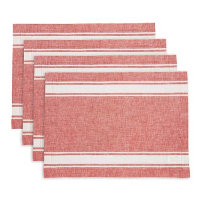 Solino Home Linen Placemats In Red
