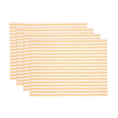 Solino Home Linen Placemats Set Of 4, 14 X 19 Inch For Dining Table, Holiday And Everyday Table Deco