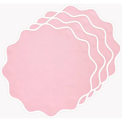 Solino Home Linen Round Placemats In Pink