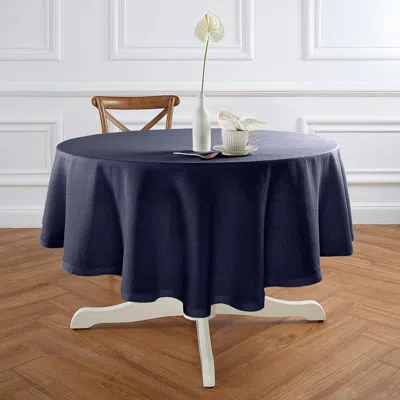 Solino Home Linen Round Tablecloth In Blue