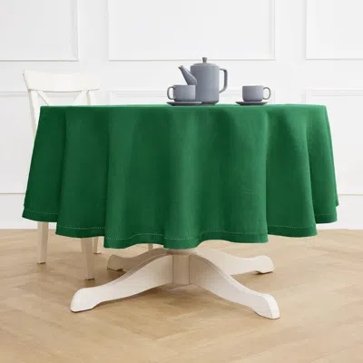 Solino Home Linen Round Tablecloth In Green