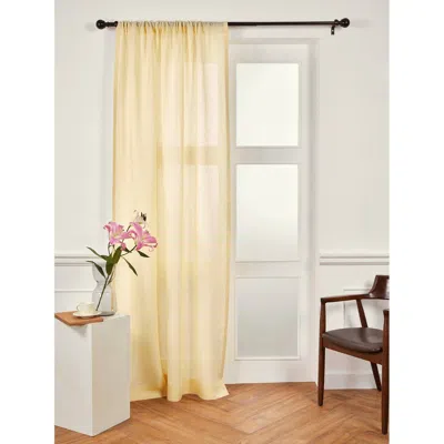 Solino Home Linen Sheer Curtain With Light Filtering Rod Pocket Curtain For Living Room, Bedroom In Neutral
