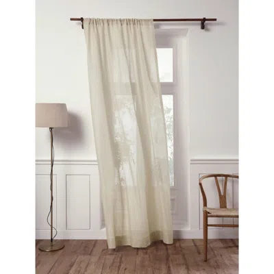 Solino Home Linen Sheer Curtain With Light Filtering Rod Pocket Curtain For Living Room, Bedroom In White