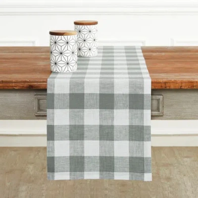 Solino Home Linen Table Runner In Gray