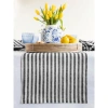 Solino Home Linen Table Runner In Black