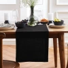 Solino Home Linen Table Runner In Black