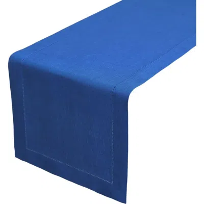 Solino Home Linen Table Runner In Blue