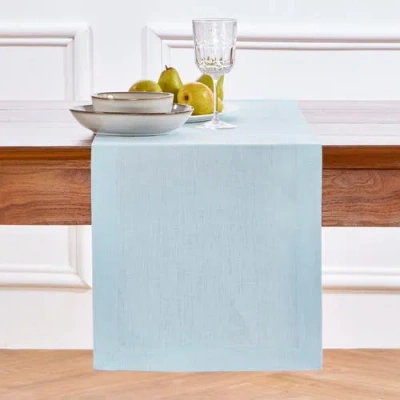 Solino Home Linen Table Runner In Blue