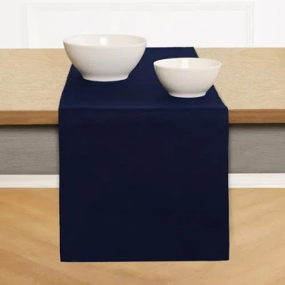 Solino Home Linen Table Runner In Blue