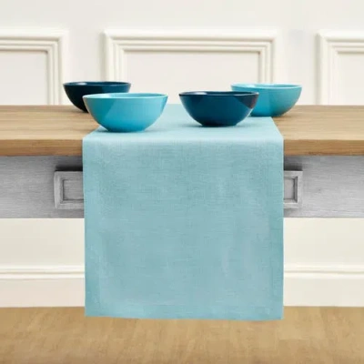 Solino Home Linen Table Runner In Blue