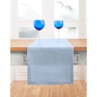 Solino Home Linen Table Runner In Blue