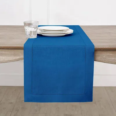 Solino Home Linen Table Runner In Blue