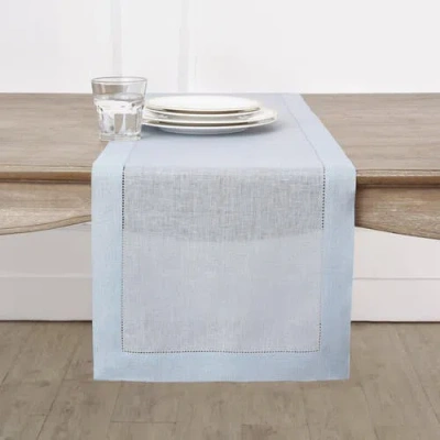 Solino Home Linen Table Runner In Blue