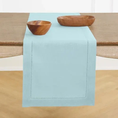 Solino Home Linen Table Runner In Blue